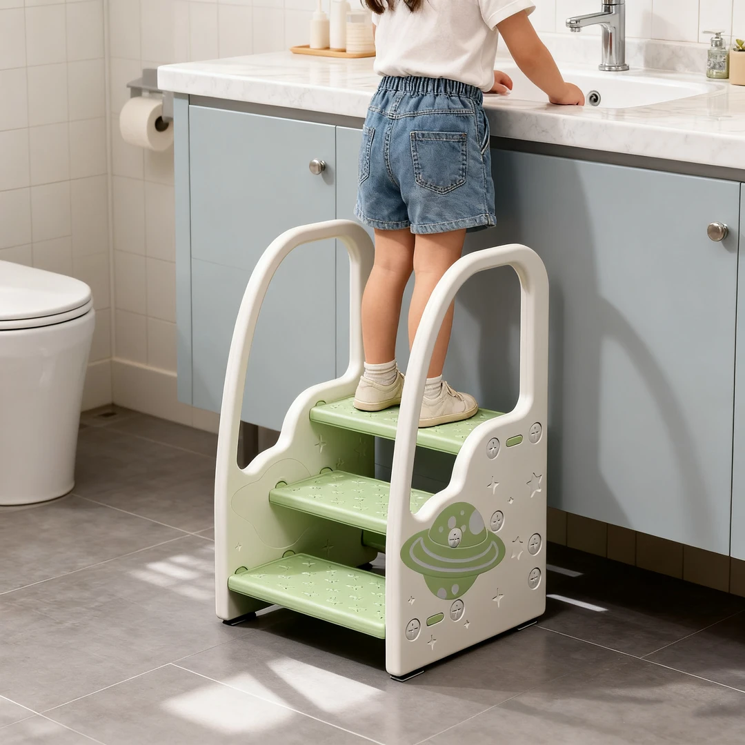 宝宝洗手台阶增高凳婴儿童踩脚凳洗漱台刷牙洗脸垫脚凳楼梯扶手凳
