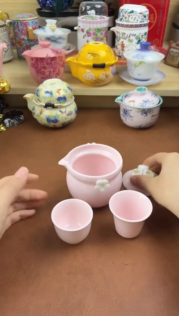 陶陶瓷茶具摆件旅行套组