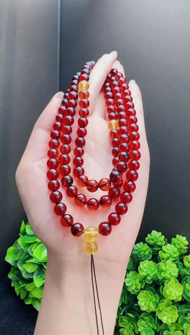 【闪购商品】琥珀裸石未镶嵌项链-发一件