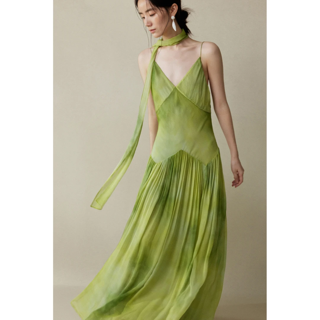 MURMUR MI 25SS 设计师品牌 轻薄肌理感材质印花连衣裙