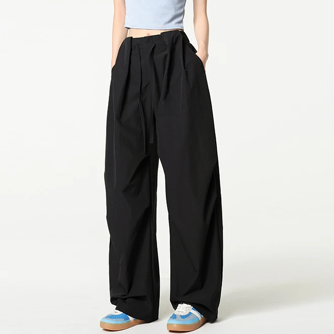 秋季新款美式设计感松弛感宽松弯刀工装裤女