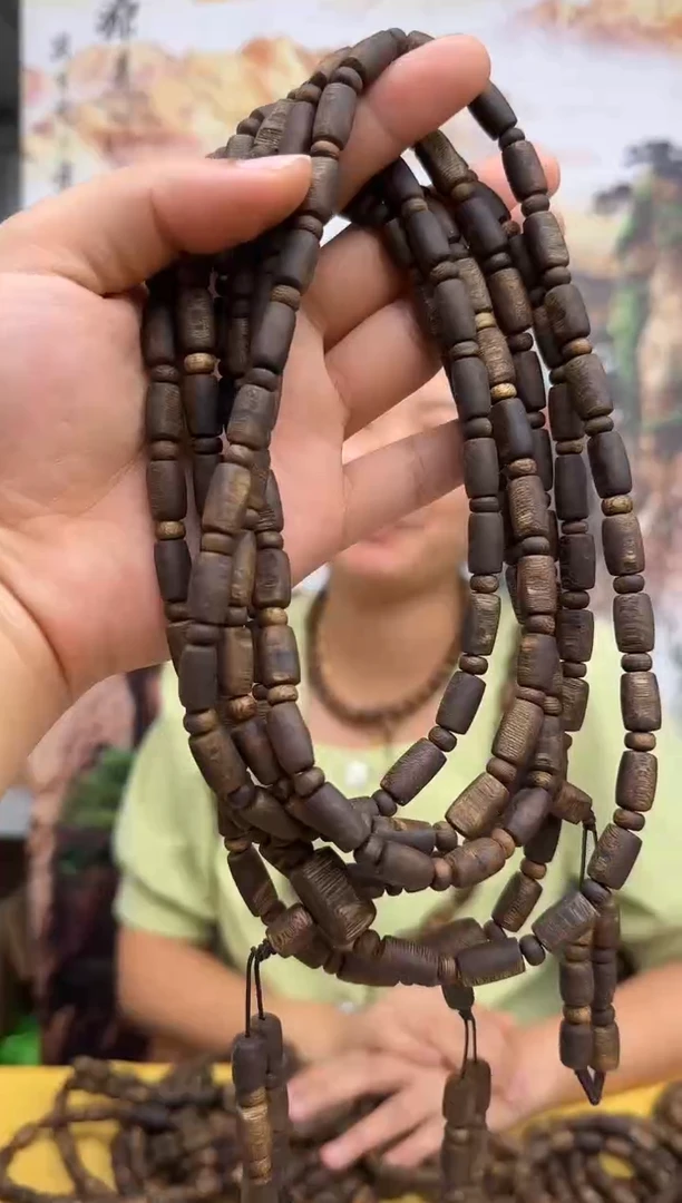 沉香手串奇楠白奇沉水浮留疤板头料多圈卡8-26克多样性发一条
