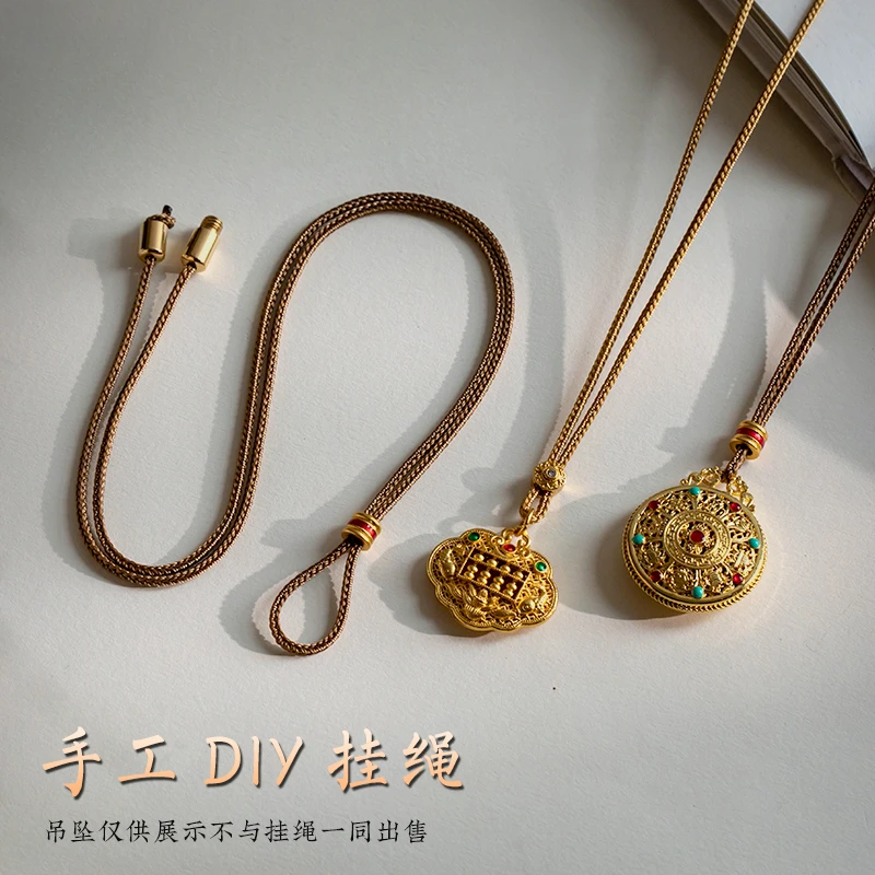 横穿卡扣金店同款软自由裁剪DIY锁骨男女挂坠免绑吊坠挂绳