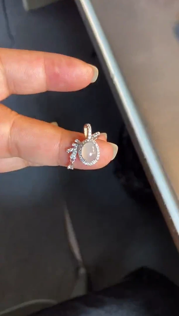 吊坠(不含链)银S925镶嵌翡翠1