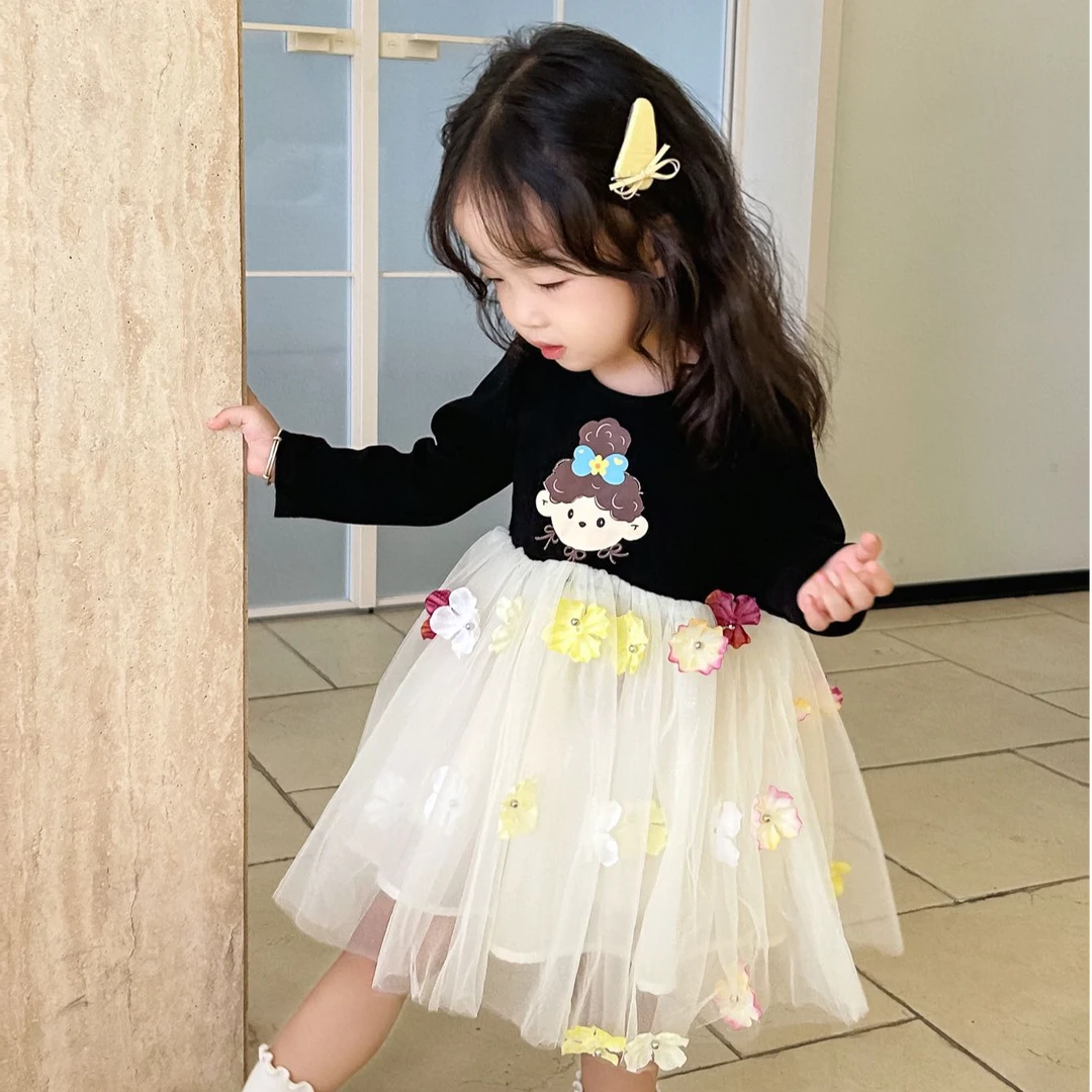 女童秋装连衣裙2025新款婴幼儿童洋气公主裙1-4岁女童长袖蓬蓬裙