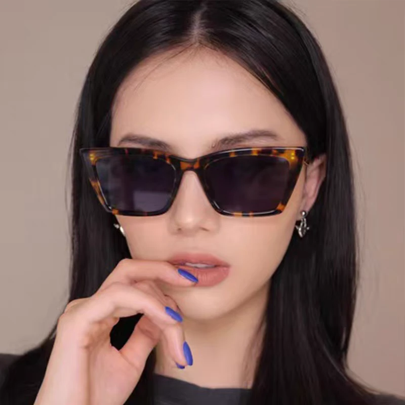 豹纹框墨镜女款欧美风个性嘻哈凹造型防紫外线太阳镜网红时尚百搭