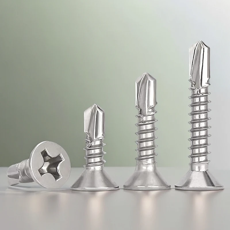 金超304/316不锈钢沉头钻尾螺丝钉410平头自攻燕尾丝M3.5M5.5M6.3