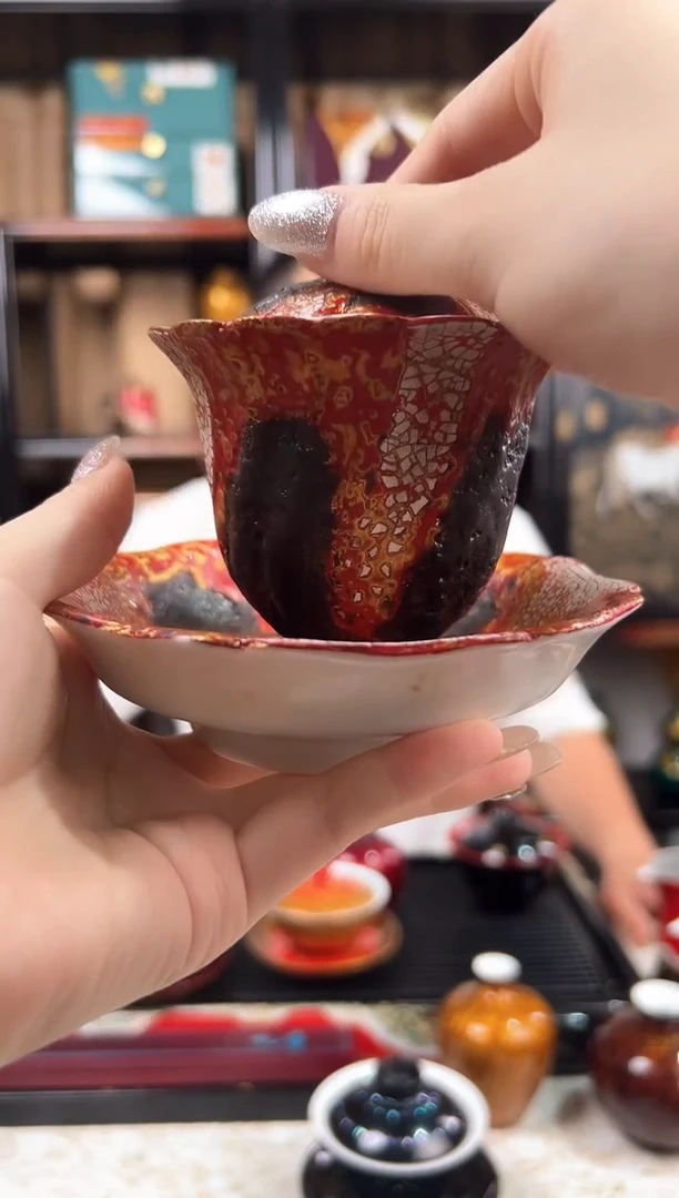 非遗太古大漆三才盖碗