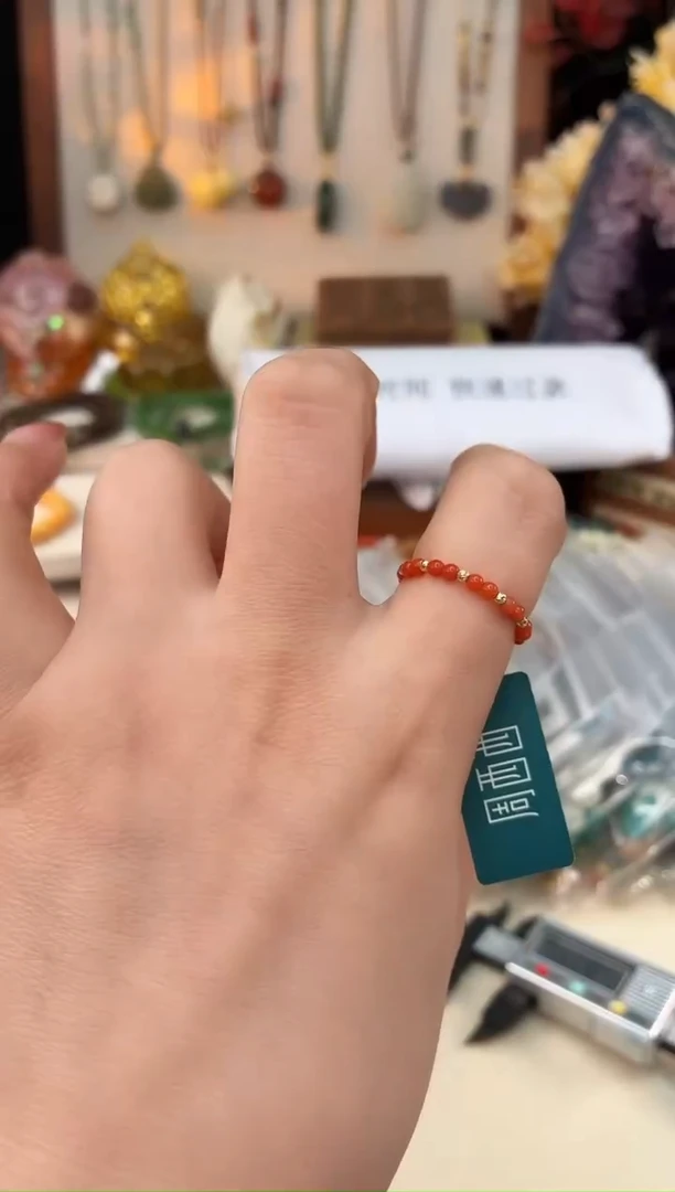 未镶嵌南红玛瑙戒指/指环@@I083C019218
