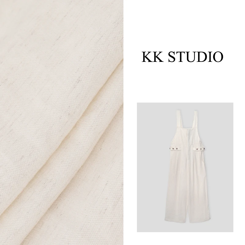 淇淇KK  studio新款休闲简约阔腿背带连体裤K1017