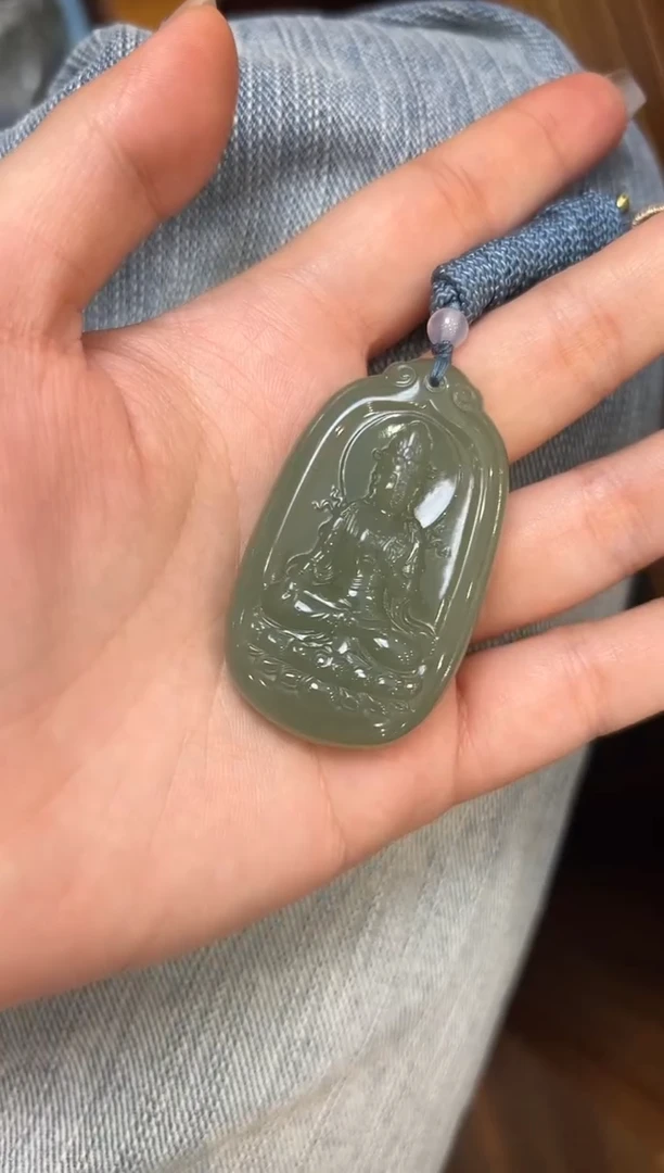 颈饰未镶嵌和田玉观音吊坠-583603