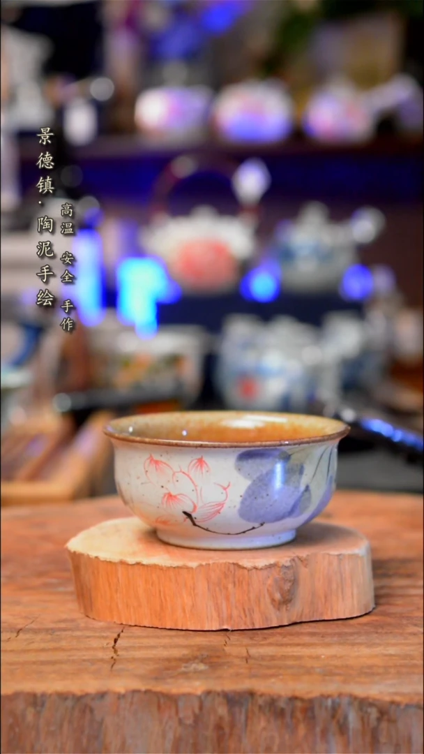 【闪购商品】杯子荷花手工手绘手工手绘