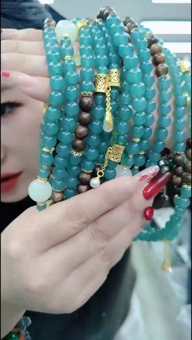 【闪购商品】翡翠颈饰未镶嵌0744 蓝水双圈