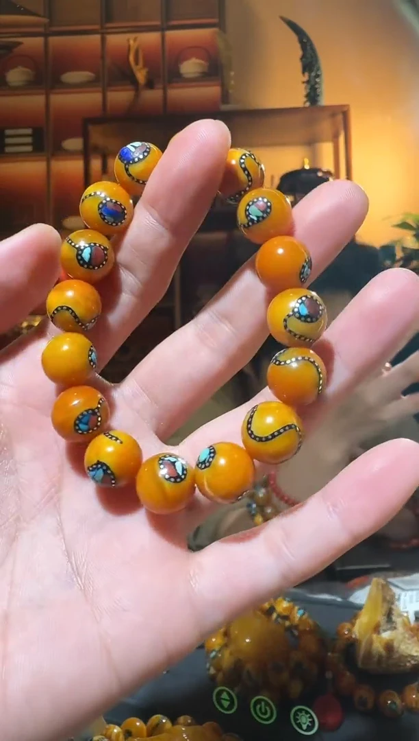 蜜蜡颈饰未镶嵌4946天然蜜蜡珠宝奇石