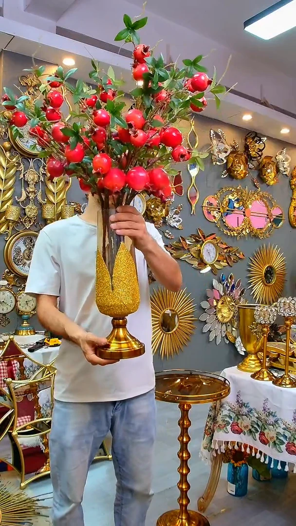 玻璃无盖款瘦花瓶加花一起9束花