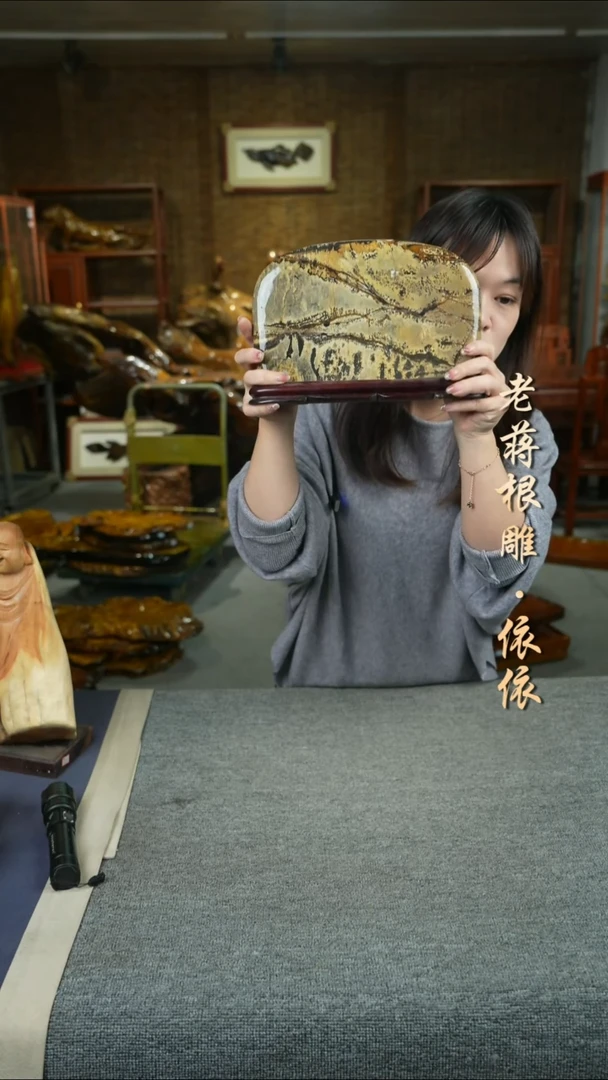 石材奇石山水国画摆件180