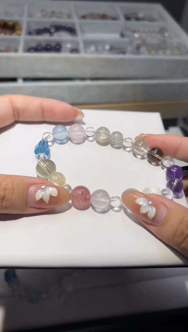 未镶嵌手链水晶多宝水晶手串