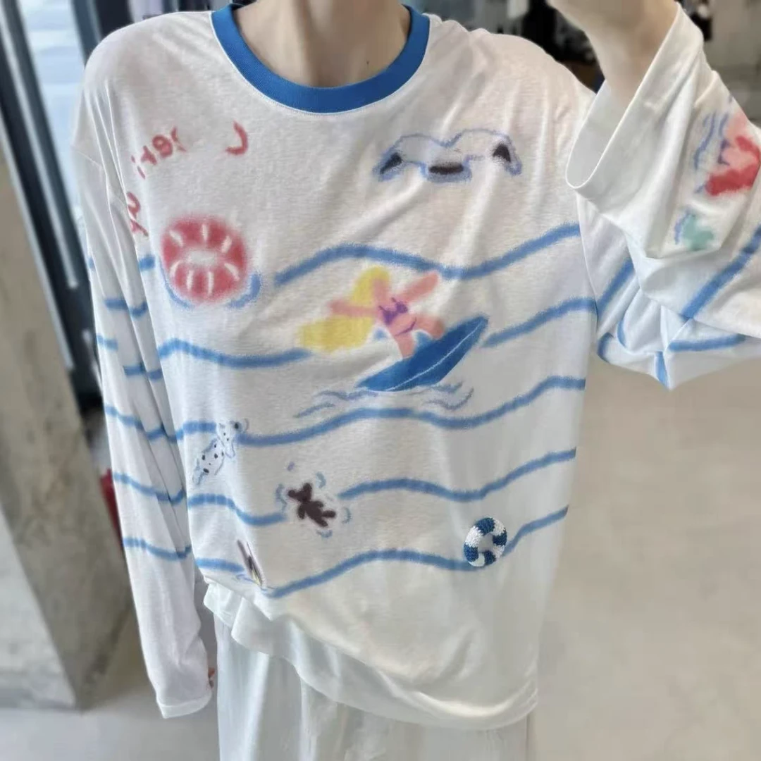 【济州岛】撞色涂鸦泳圈印花防晒衣