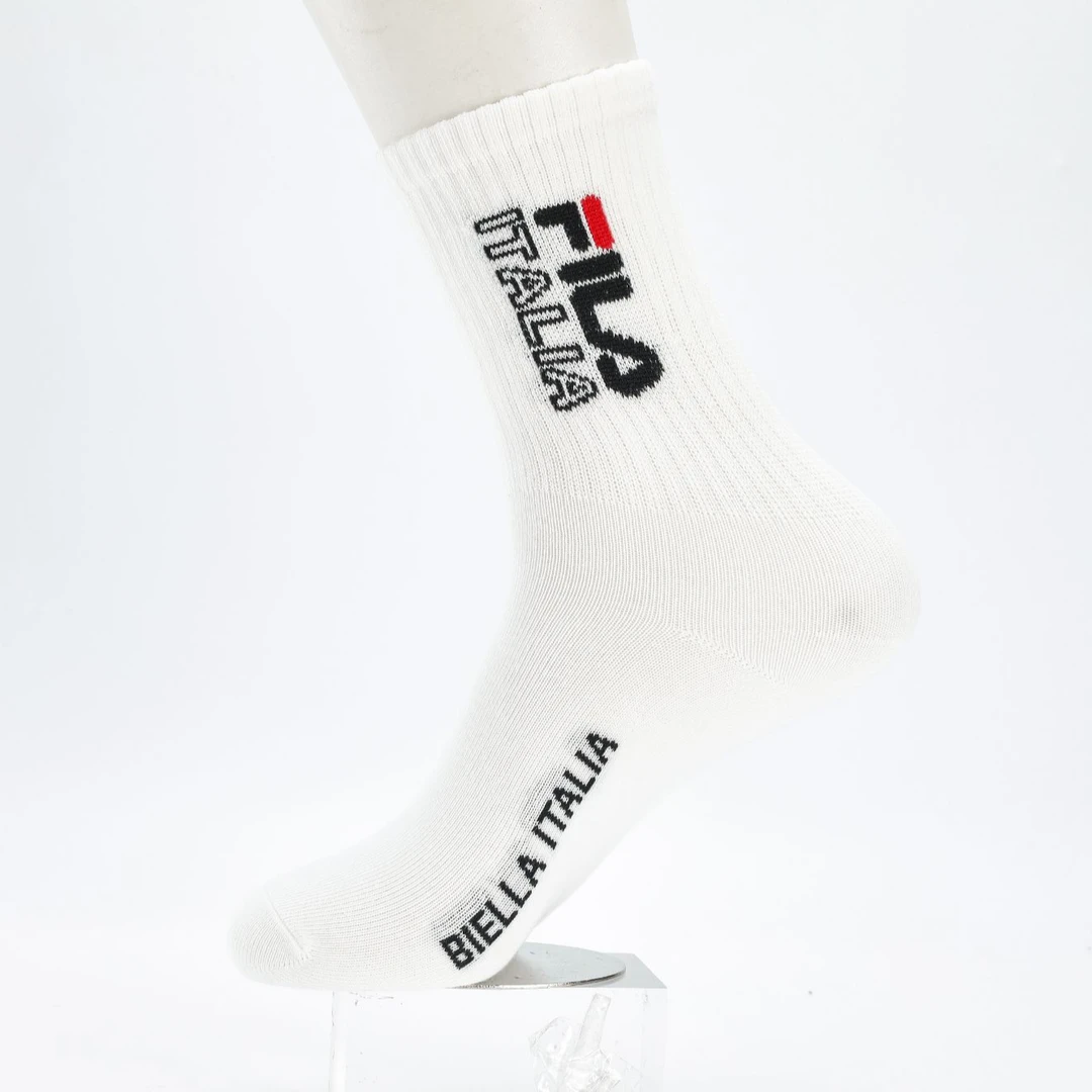 Fila/斐乐女莱卡纱线【透气高腰袜】新款保暖中筒运动袜F13W449367F