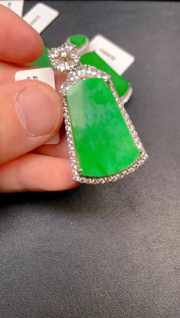 银S925镶嵌挂件翡翠dz