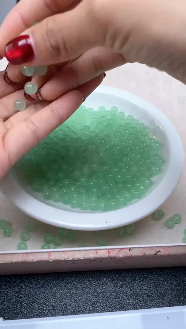 【闪购商品】玛瑙/玉髓颈饰未镶嵌 w426冰晴绿6mm*40颗