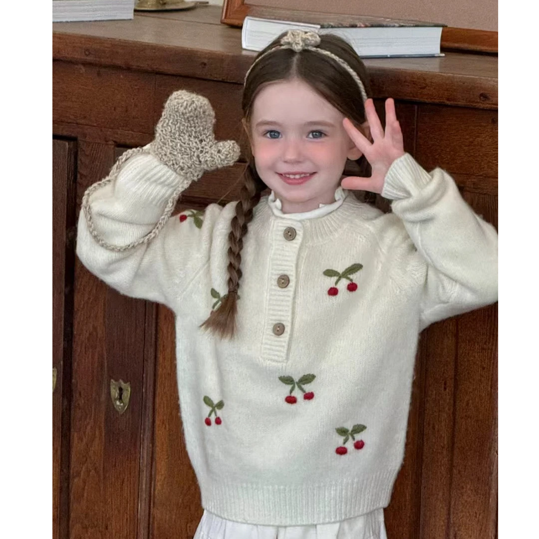 99076冬季新款儿童可亲子圆领套头毛衣