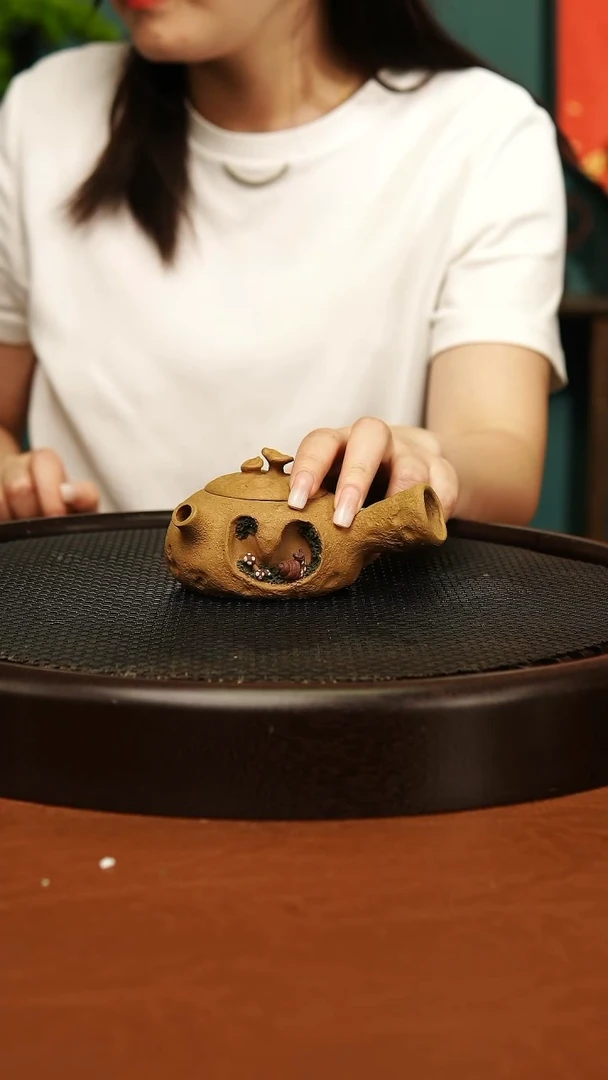 茶壶紫砂387宜兴紫砂侧把全手供春壶