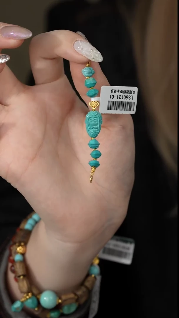 【闪购商品】绿松石预测18K金镶嵌Q06（多样性发一件）