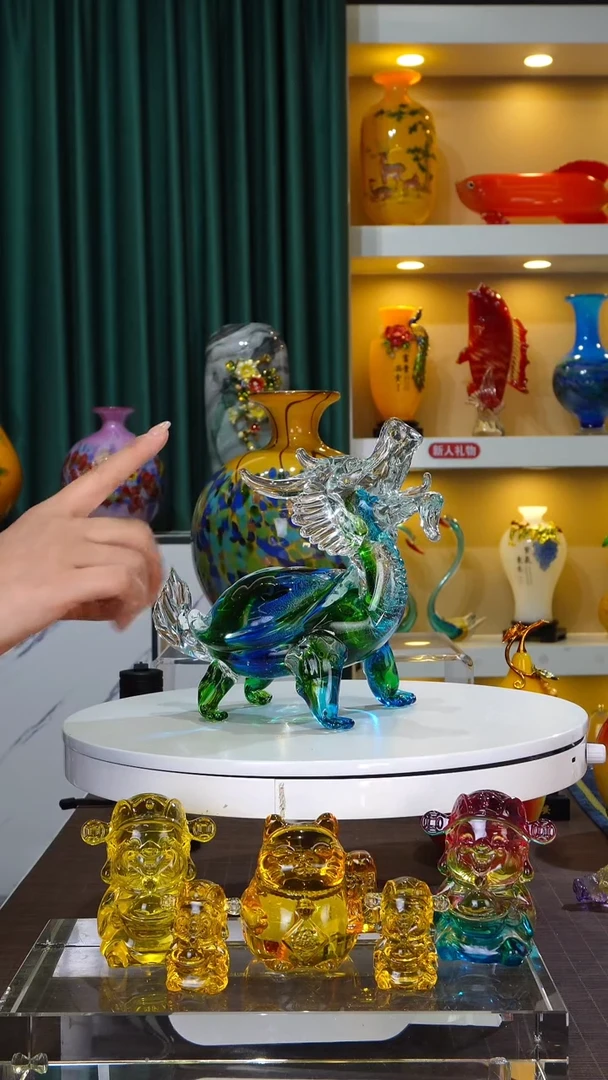 手工艺品琉璃琉璃龙龟