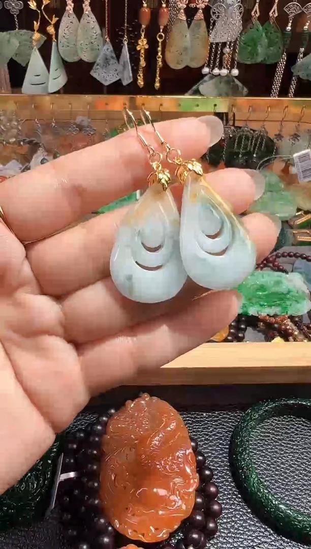 【闪购商品】翡翠耳饰未镶嵌翡翠