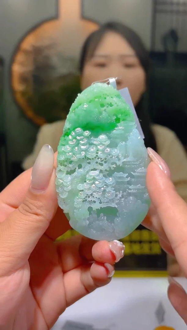 未镶嵌定制翡翠23/1223/L/山水