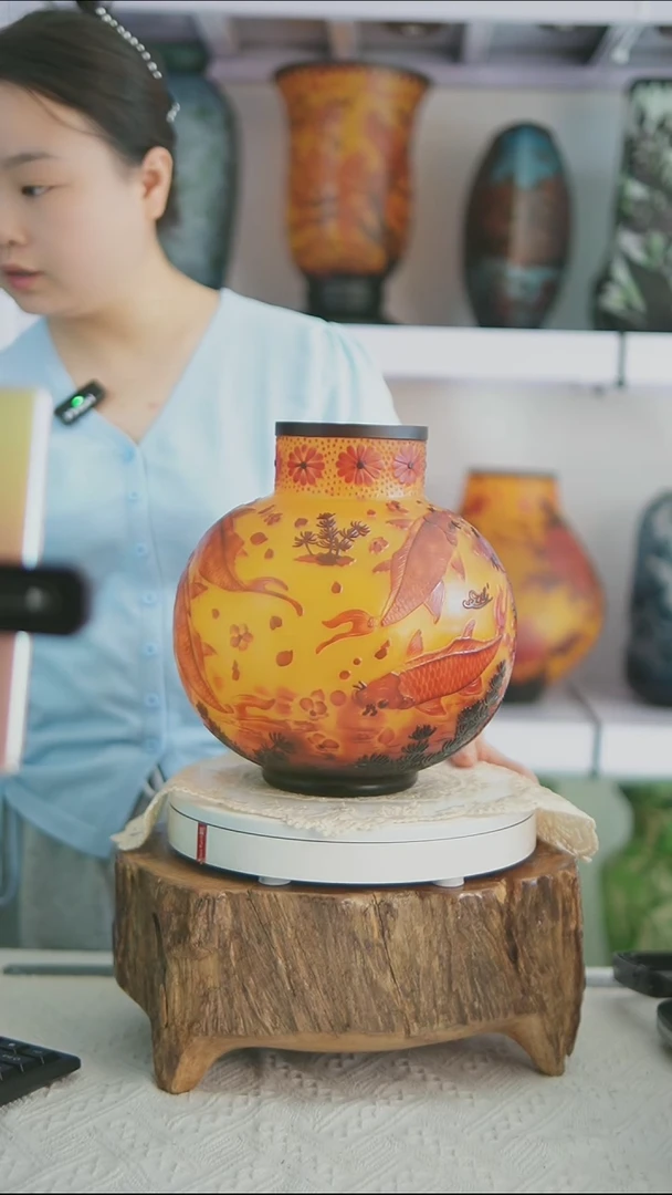 手工艺品琉璃【23】格雷花瓶