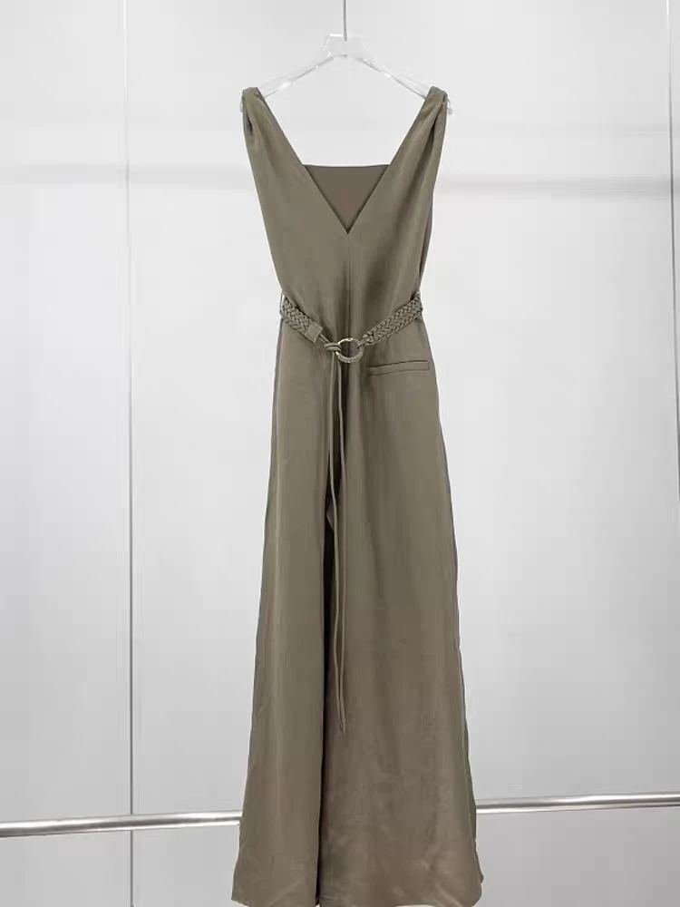 【连体裤】【商场同款】2025夏新时尚无袖两件套收腰连体衣裤女9157