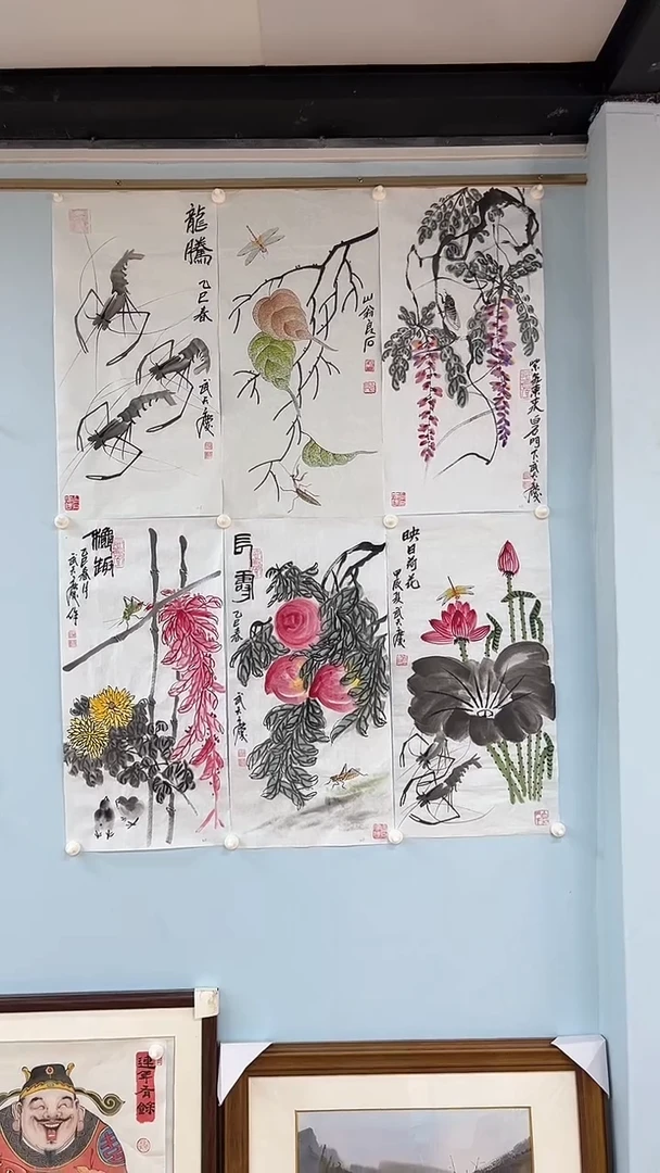 国画武天庆老师六条屏