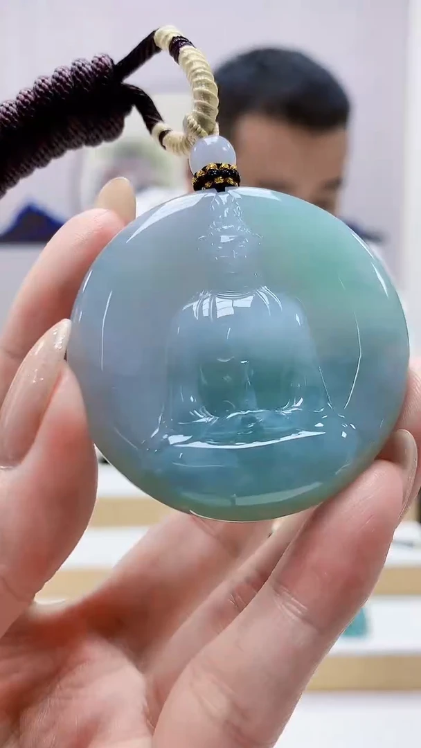 未镶嵌定制翡翠4898MM-毛货挂件107