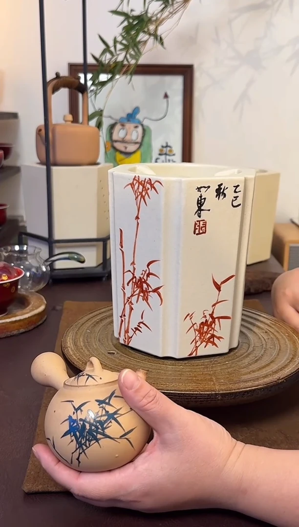 陶瓷景德镇盈泉煮水壶如东竹