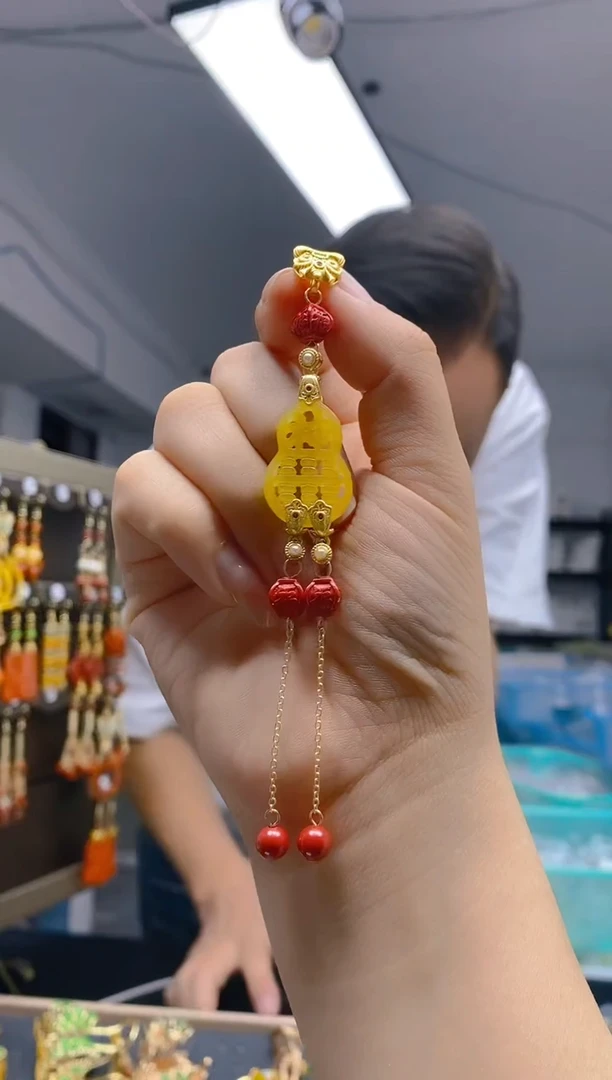 【闪购商品】翡翠耳饰合金333翡翠压襟