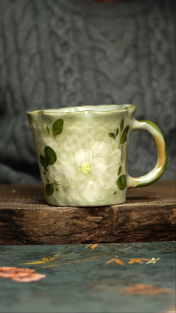 【闪购商品】杯釉下彩手工手绘同款陶器