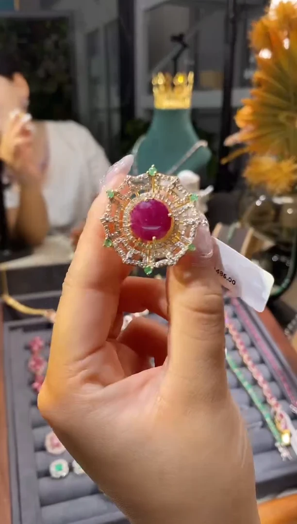 未镶嵌戒指红宝石天然红宝石戒指