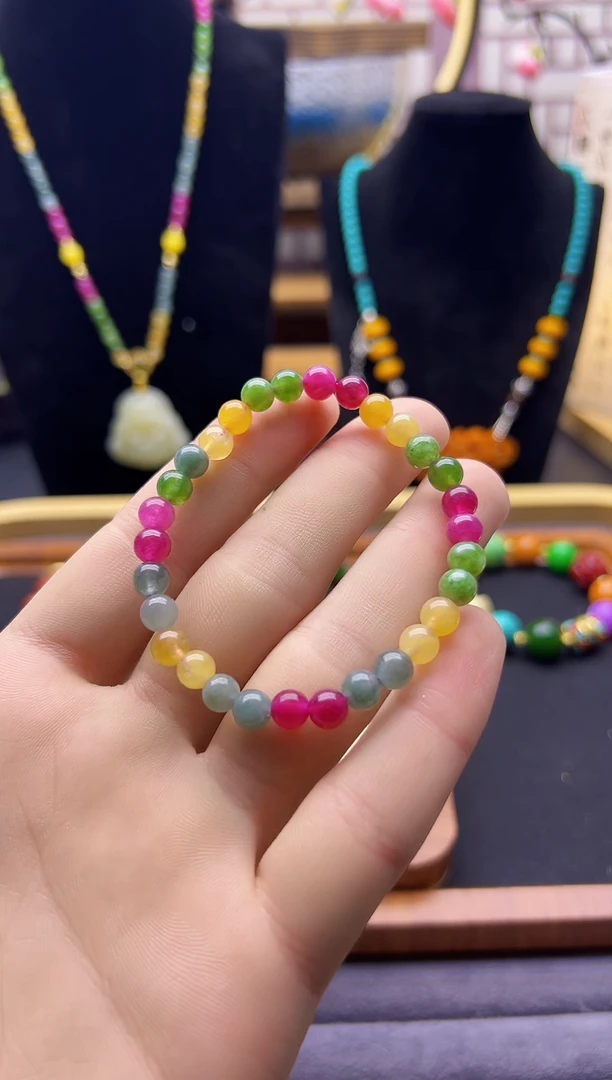 【闪购商品】碧玺手链14K金镶嵌S157```````