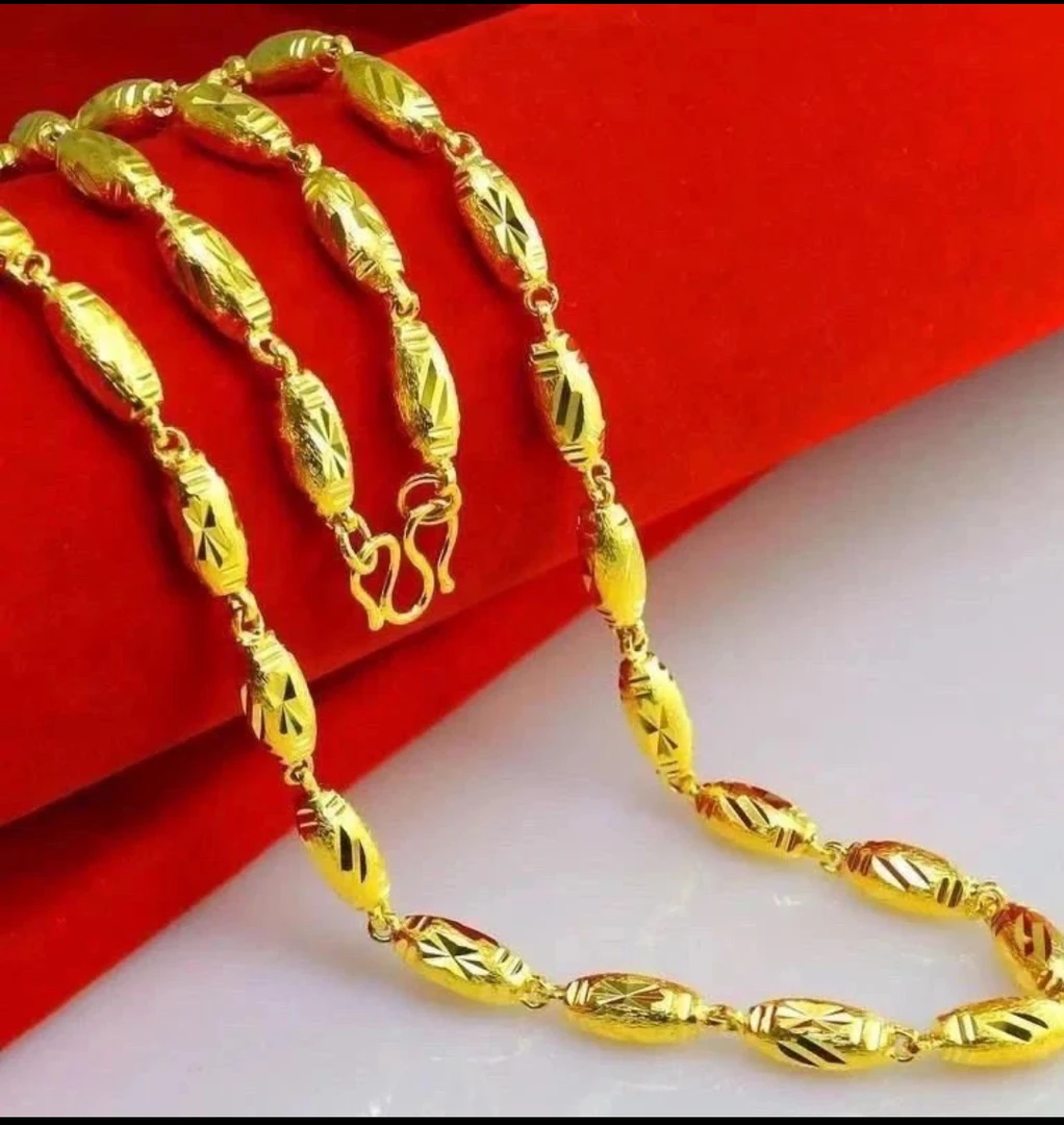 合金项链  小橄榄项链长50cm卡4重30克轻奢百搭饰品