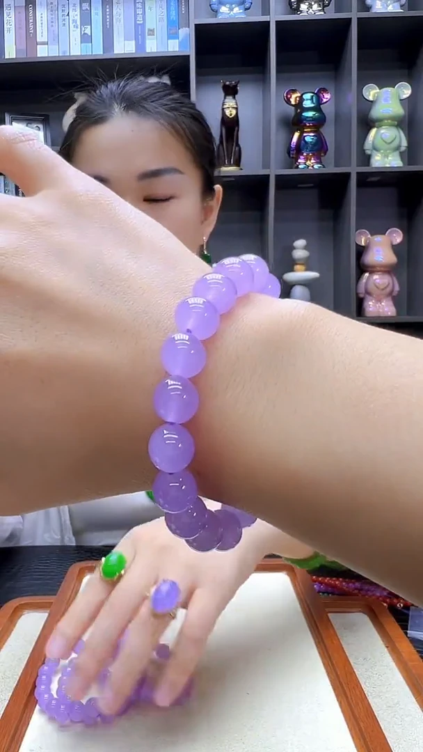 翡翠未镶嵌颈饰沉白diy劲饰10mm手链