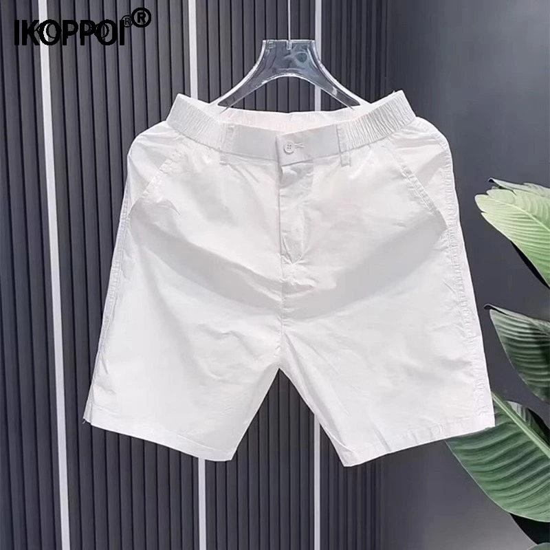 休闲短裤男士夏季薄款2024新款潮牌纯白色高端简约运动四五分裤男