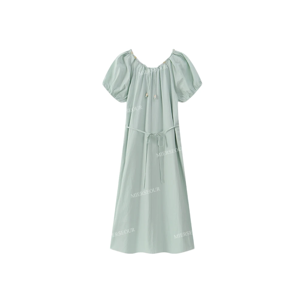 【封后轻奢设计】【城堡里的少女】甜美少女感减龄泡泡袖连衣裙2016