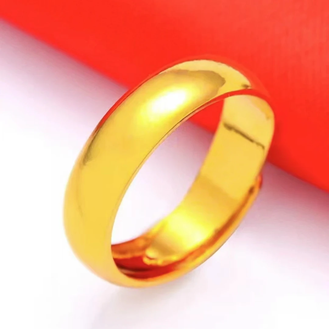 合金戒指 2025爆款【素圈小光面戒】情侣时尚轻奢气质百搭潮流款