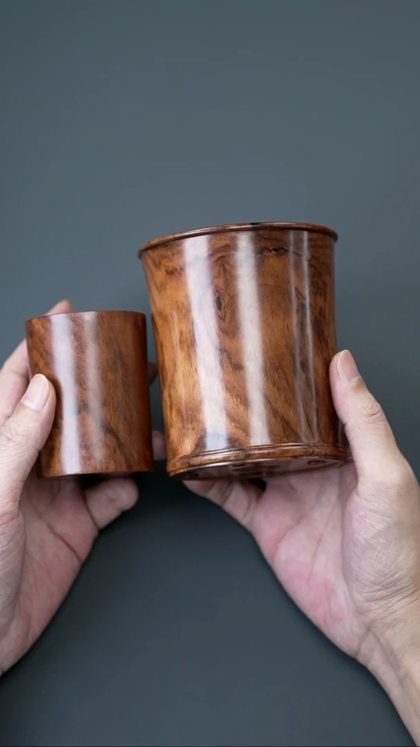 黄花梨/降香黄檀把件黄花梨 笔筒