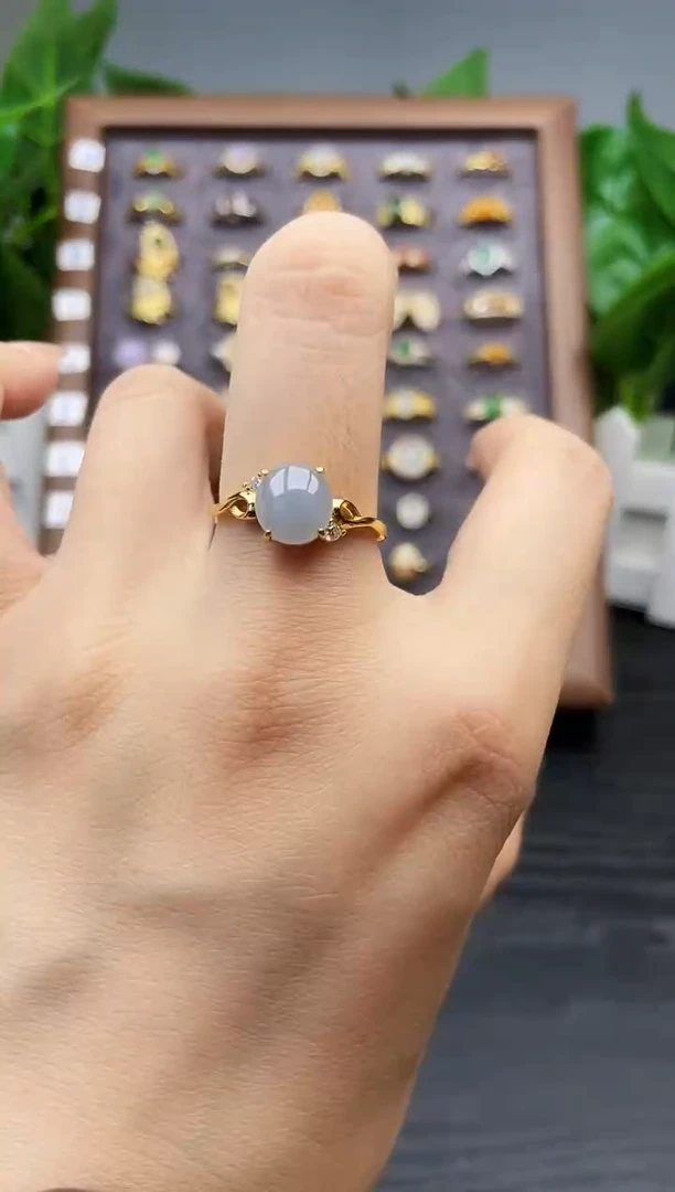 银S925镶嵌戒指翡翠12