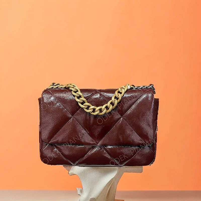 （广州胖妞家）经典19 单肩斜挎女包经典女神包真皮百搭休闲时尚