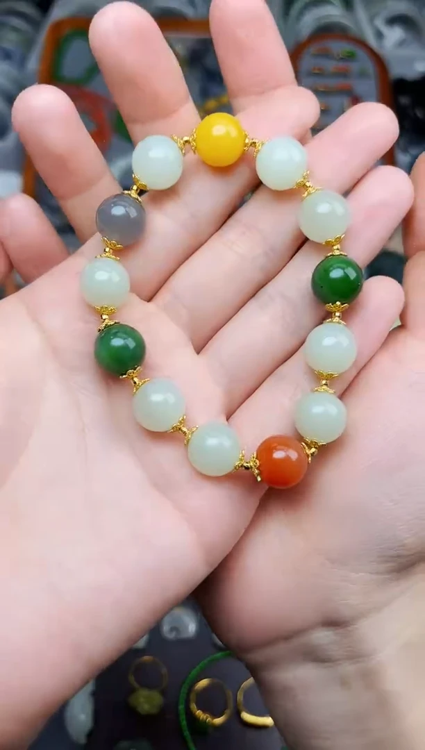 未镶嵌手串和田玉多宝手串06