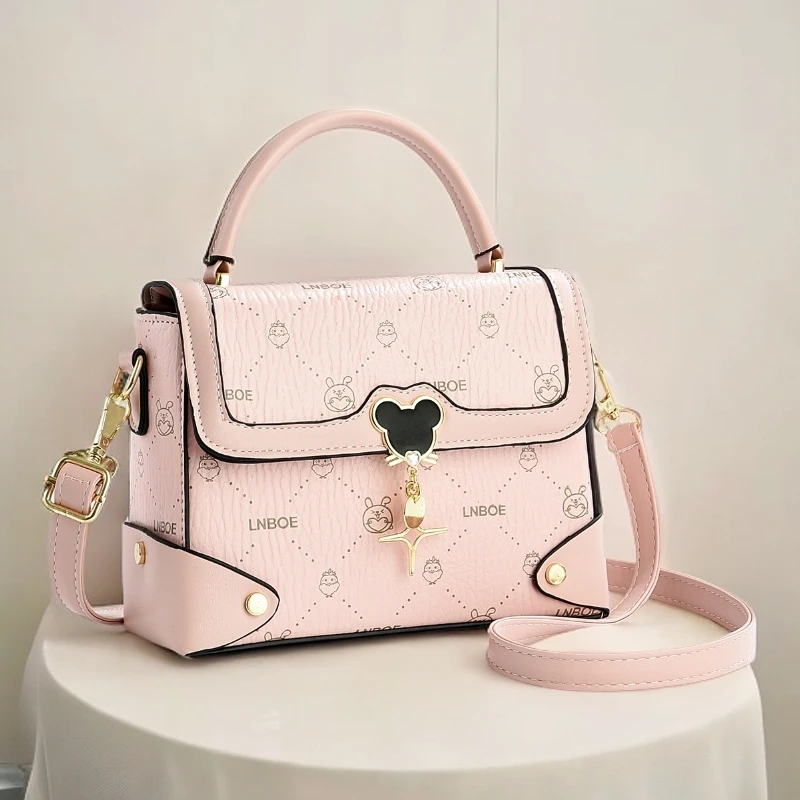 简约小方包韩版手提女包潮流印花百搭单肩肩包气质休闲手提斜跨包